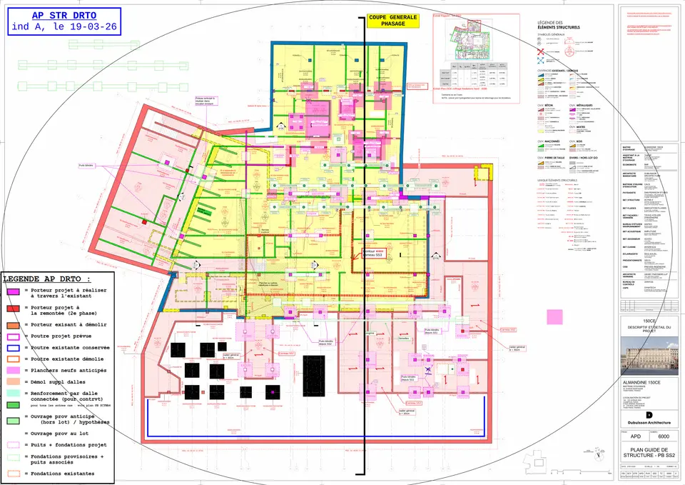 Plan guide de structure — PB SS2 (fondations, puits blindés)
