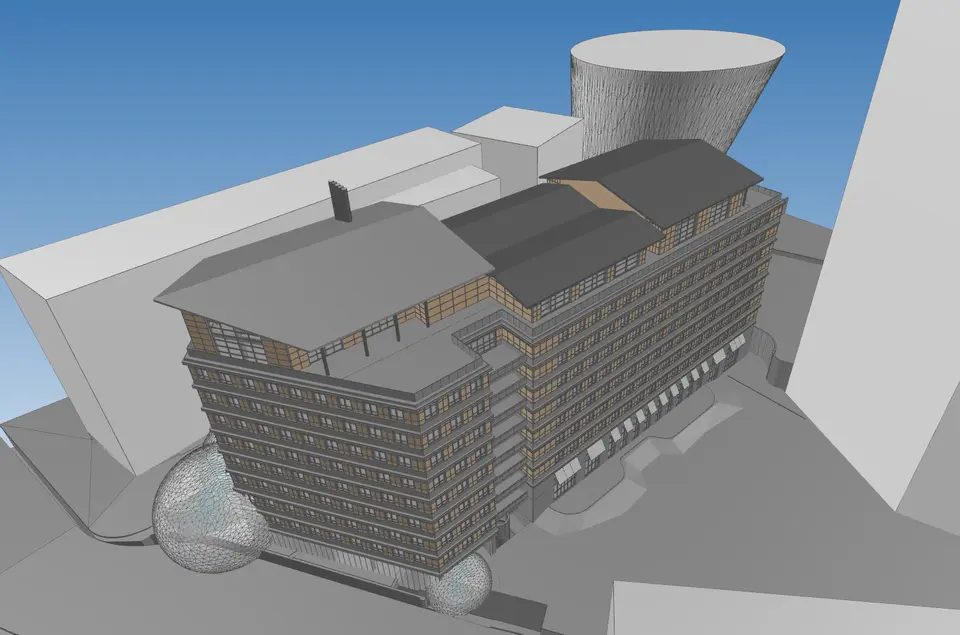 Le projet : extension, restructuration et deux niveaux de terrasses ajoutés en toiture.